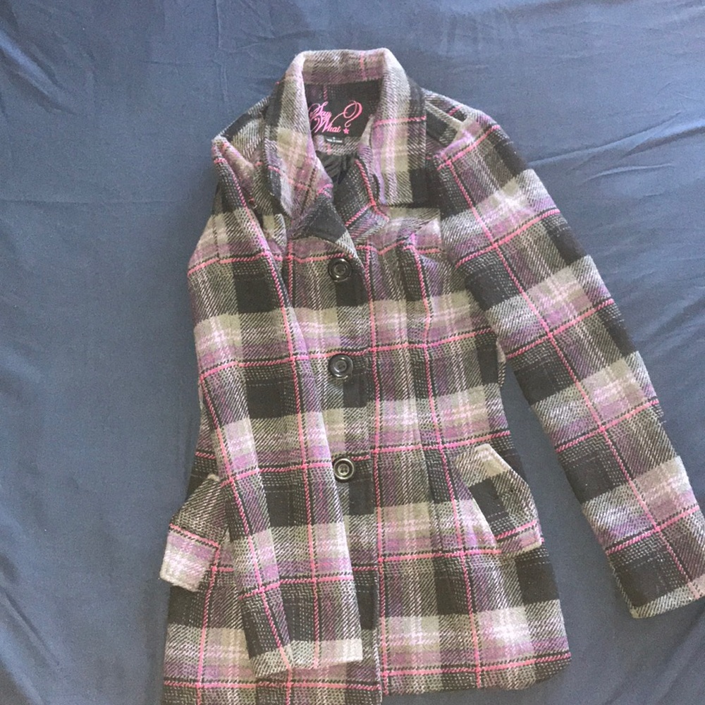 Plaid Pea Coat